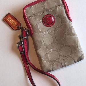 Coach Wristlet in Perfectly Pink